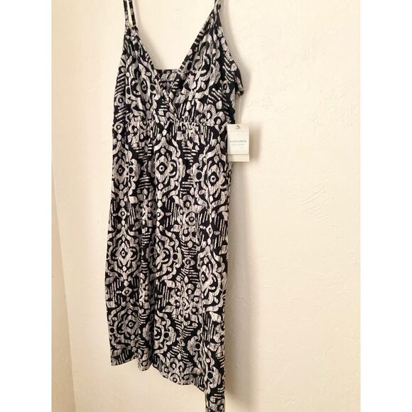 Sonoma Life + Style Women's Dress Size M Black Tan Sleeveless Tribal Print NWT - Picture 3 of 6